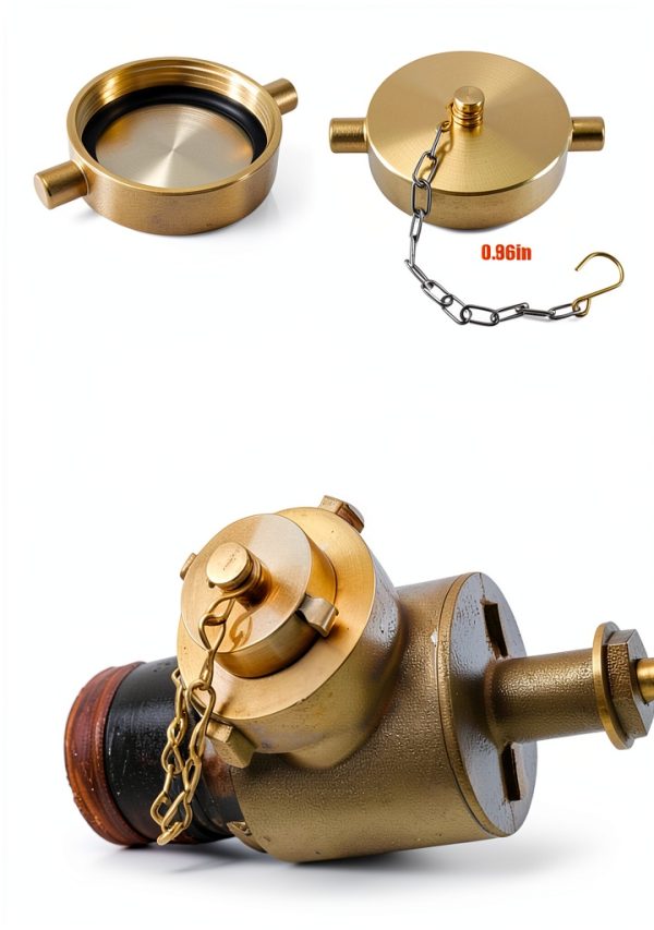 GUQVKI Brass Fire Hose Connection Cap Golden 2.5 NST NH-1