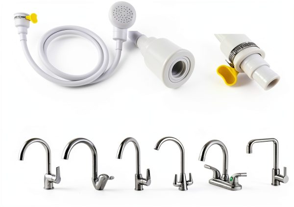 iHMeiju Faucet Spray Hose PVC ABS White Easy Install-2