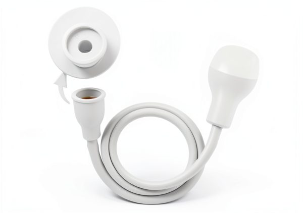 U-BCOO Faucet Spray Hose White Metal Modern Design-5