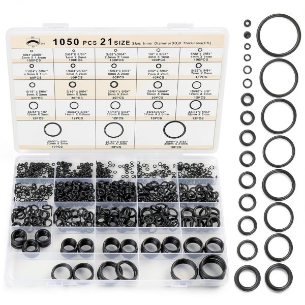 Romeda O Ring Kit 1050 PCS NBR Material Faucet Repair-0