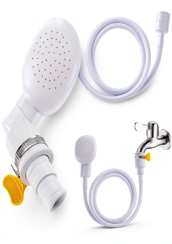 iHMeiju Faucet Spray Hose PVC ABS White Easy Install-0