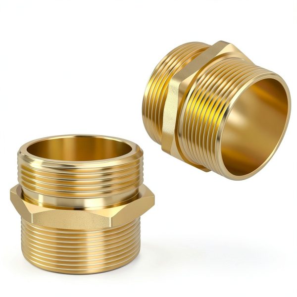 FANOVO Brass Fire Hose Nipple Fitting 1-1/2 NPT NST-1