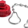 Fire Hose Cap 2.5 Inch NPT Iron Red FireHoseDirect FHC25F-5