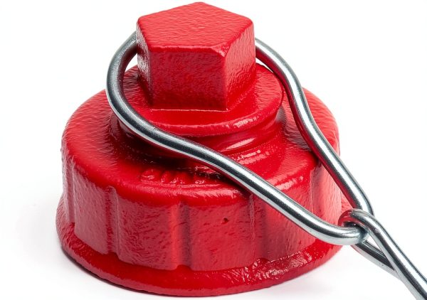 Fire Hose Cap 2.5 Inch NPT Iron Red FireHoseDirect FHC25F-0