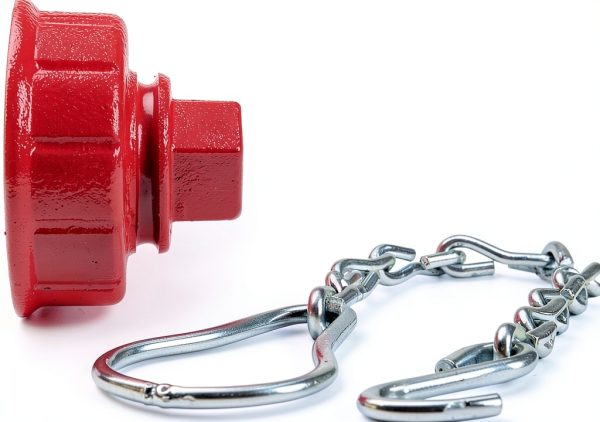 Fire Hose Cap 2.5 Inch NPT Iron Red FireHoseDirect FHC25F-4