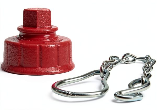 Fire Hose Cap 2.5 Inch NPT Iron Red FireHoseDirect FHC25F-6