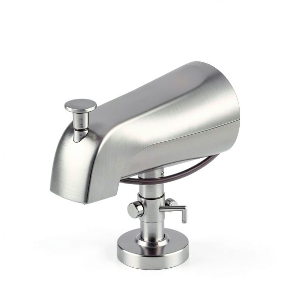 Enhon Slip On Diverter Tub Spout Brushed Nickel Bathroom-4
