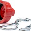 Fire Hose Cap 2.5 Inch NPT Iron Red FireHoseDirect FHC25F-3