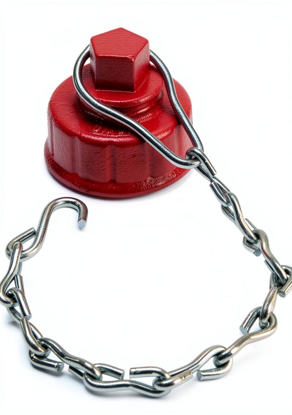 Fire Hose Cap 2.5 Inch NPT Iron Red FireHoseDirect FHC25F-1