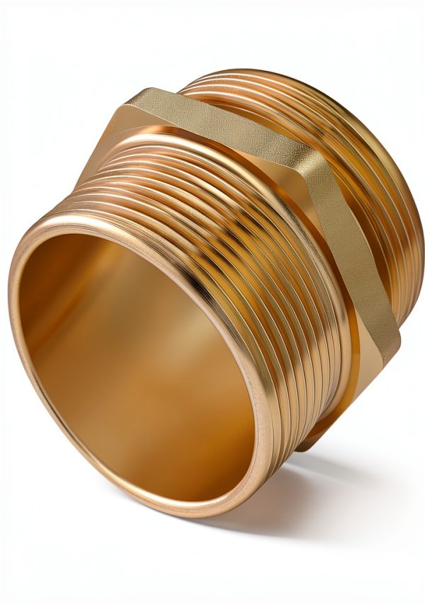 FANOVO Brass Fire Hose Nipple Fitting 1-1/2 NPT NST-0