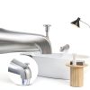 Enhon Slip On Diverter Tub Spout Brushed Nickel Bathroom-1