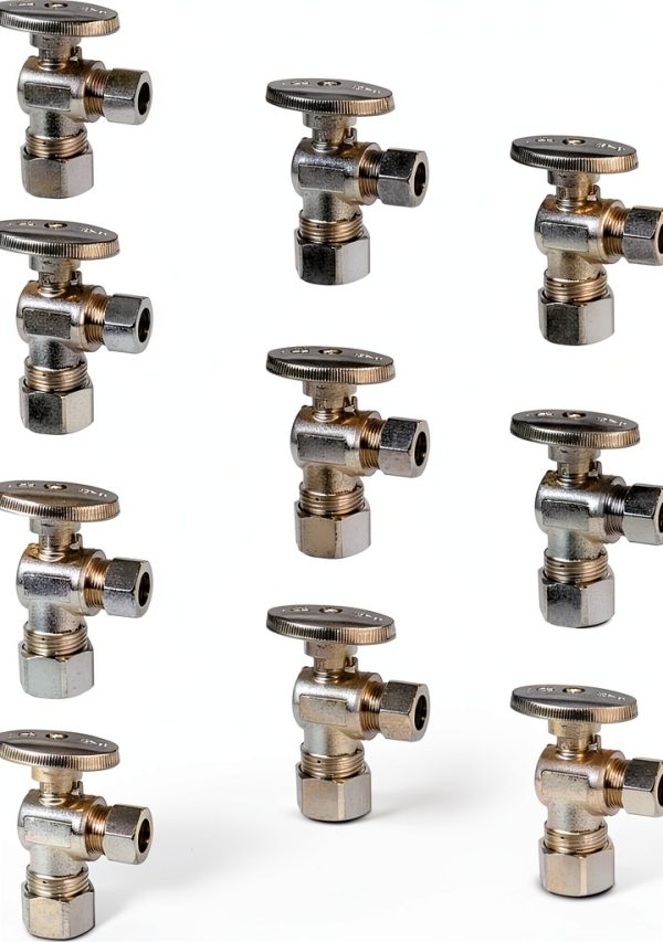 EFIELD Angle Stop Valves Brass Chrome Compression Plumbing-0