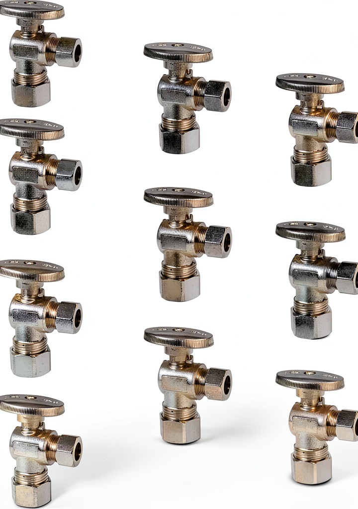 EFIELD angle stop valve installed under a sink